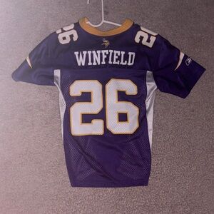 Reebok Purple and Silver Vikings NFL Jersey